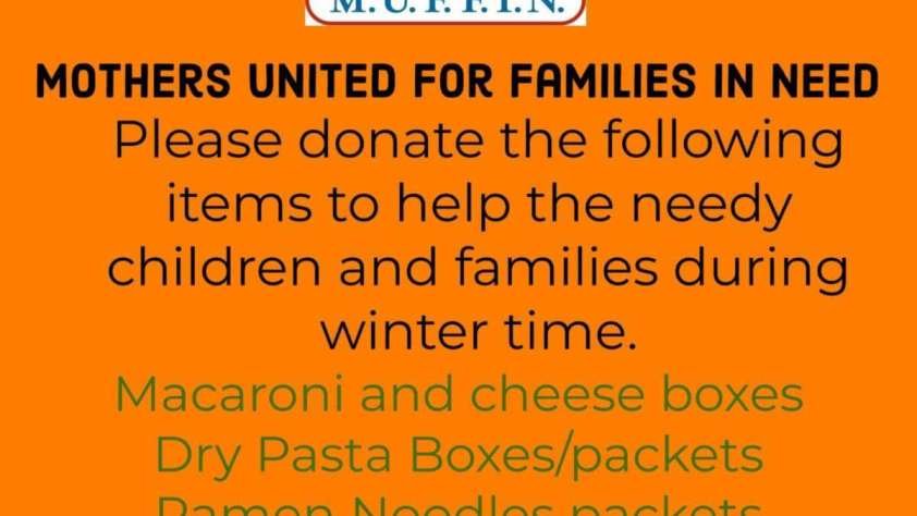 Support Local Families in Need: MUFFIN Food Drive This Winter!